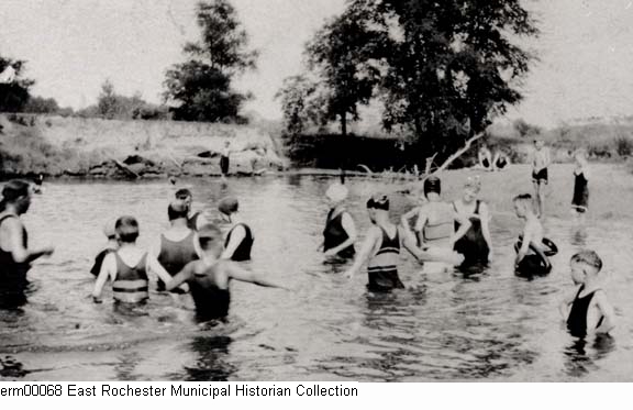 Swimmers at Irondequoit Creek
